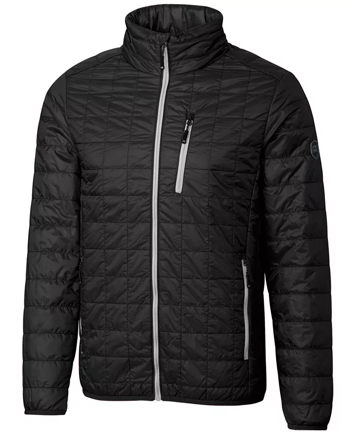 

Куртка мужская утепленная с подкладкой PrimaLoft Eco, на молнии, модель Rainier Cutter & Buck, черный