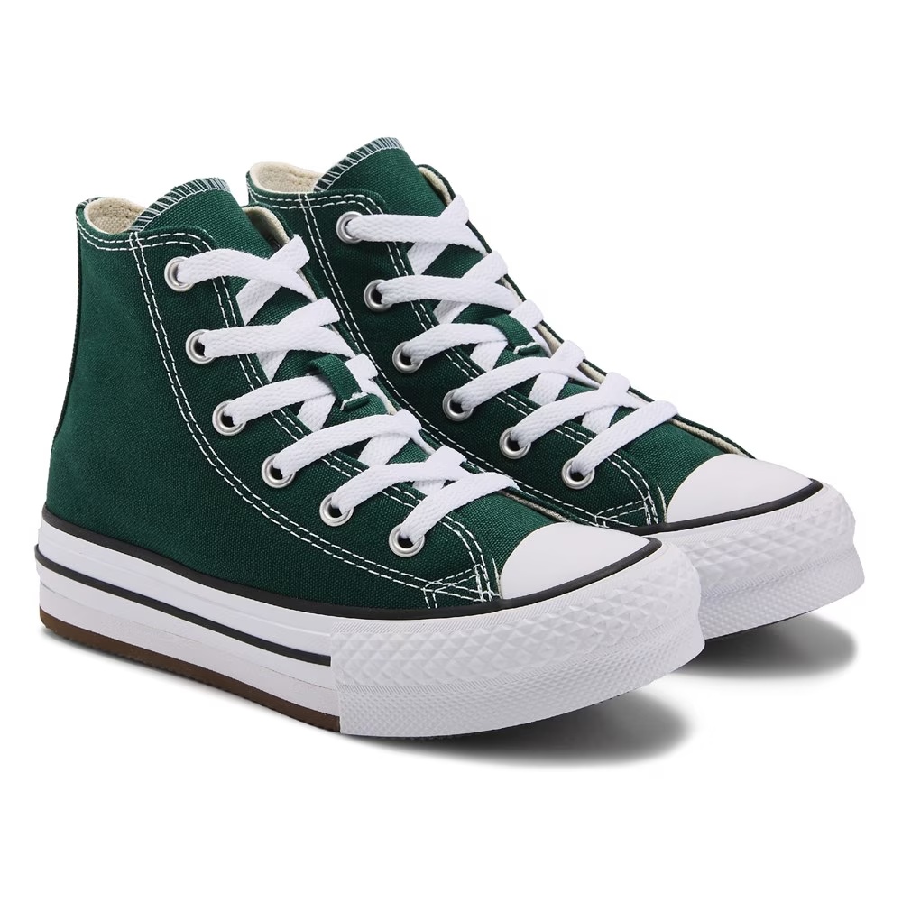 

Детские кеды на толстой подошве Chuck Taylor All Star Lift High Top от Converse, green envy