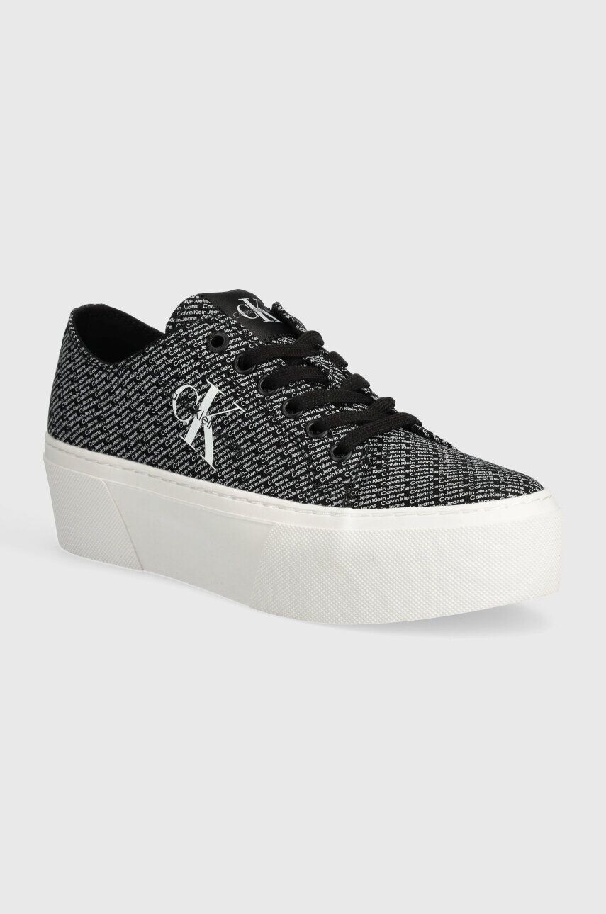 Кроссовки Calvin Klein Jeans FLATFORM+ CUPSOLE LOW LACE CS MR, черный