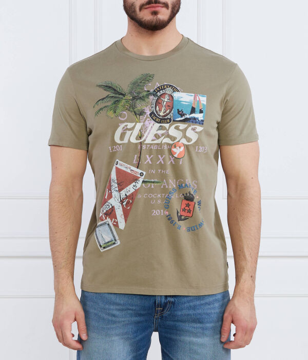 

Футболки Regular fit Guess Jeans, зеленый