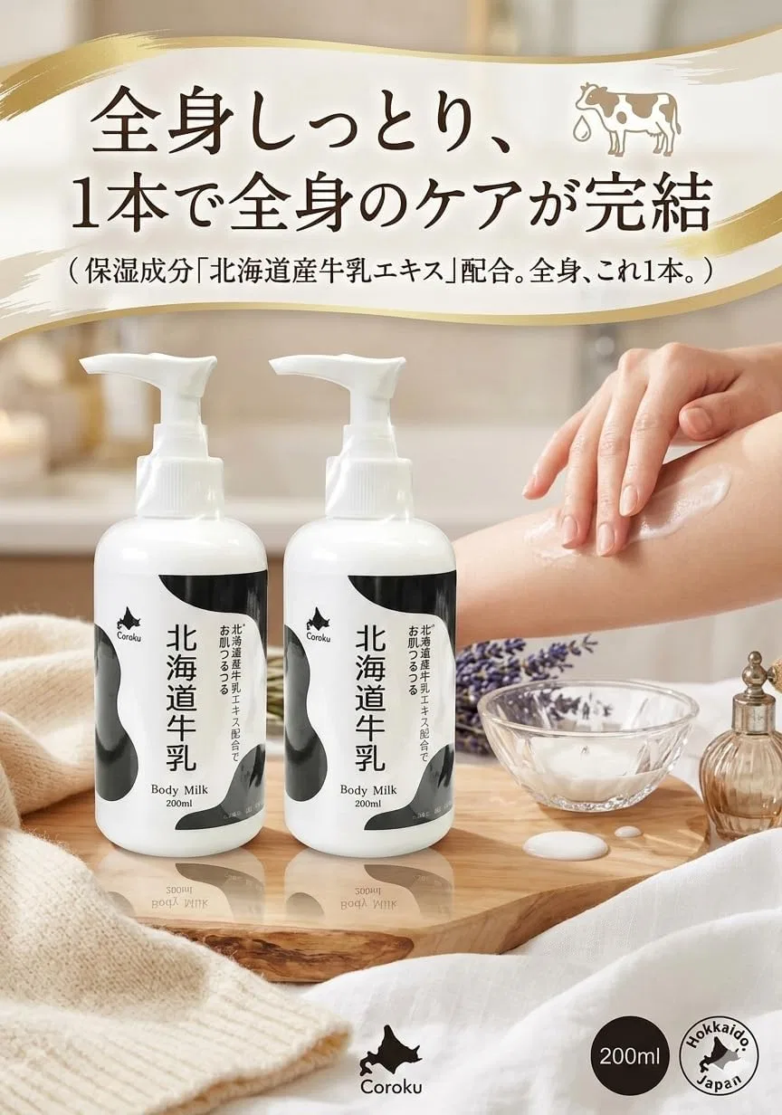 Молочко для тела Hokkaido Milk с экстрактом молока и маслом макадамии, 200 мл — фото 3
