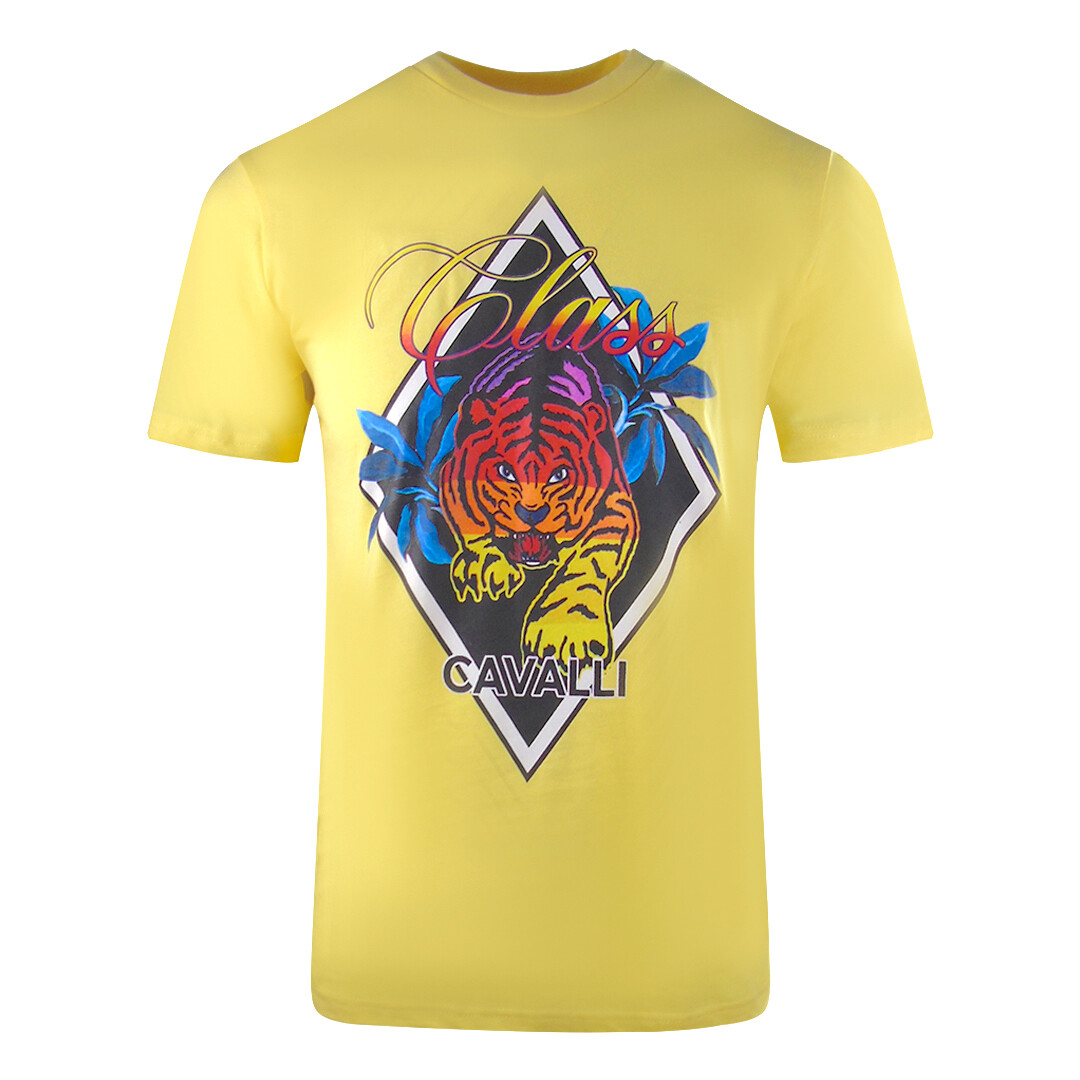 

Футболка diamond tiger design it Cavalli Class, желтый