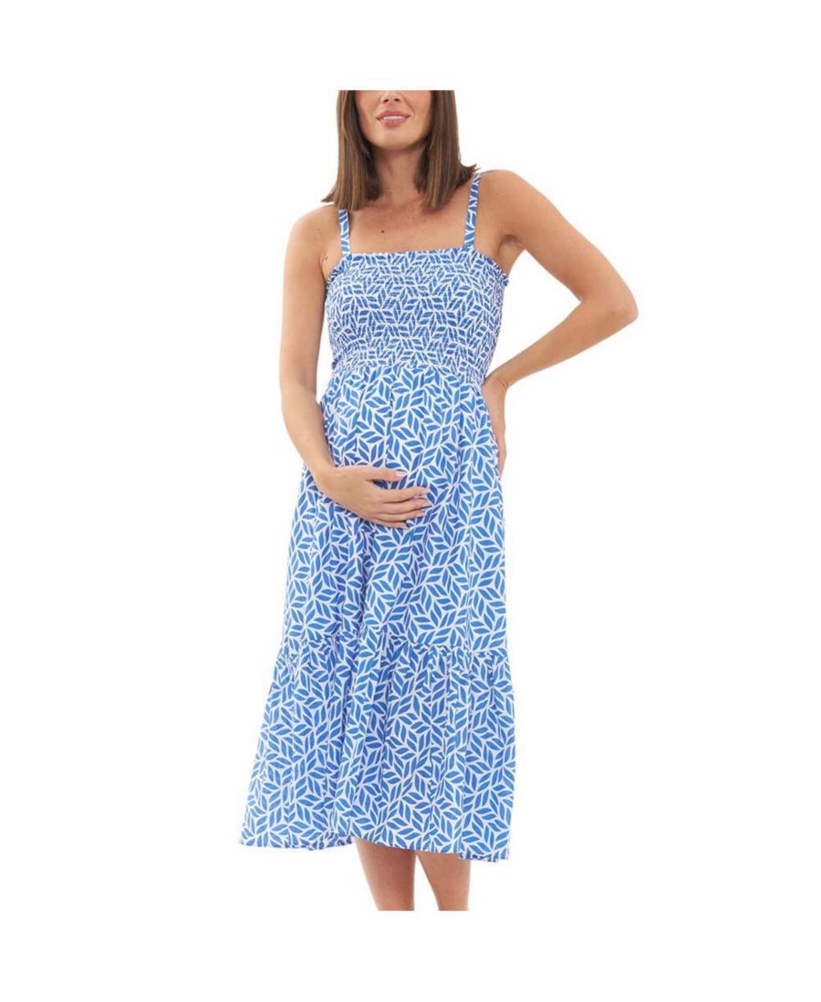 

Платье-капри с присборенной юбкой, белое/лазурное Ripe Maternity, White/lapis