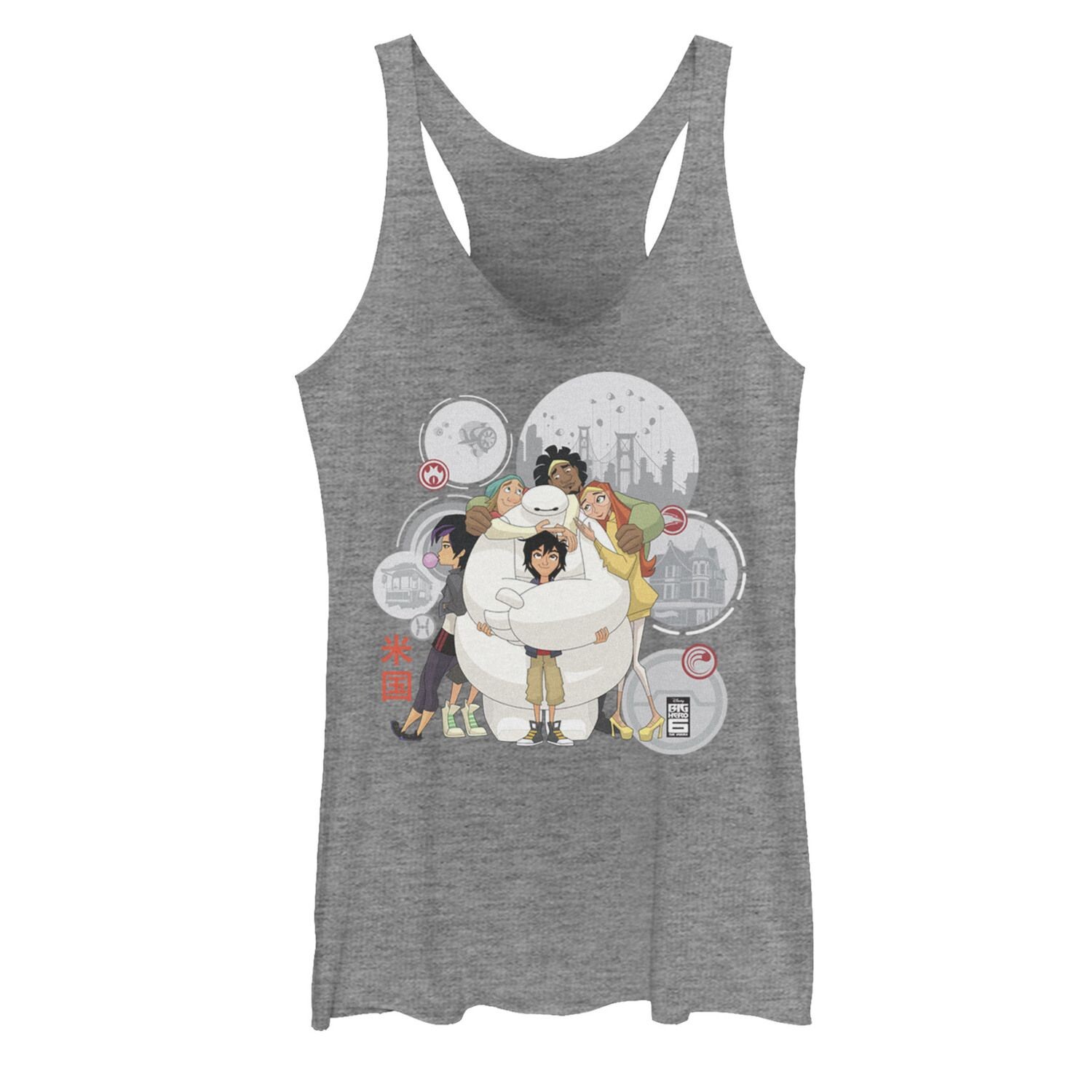 

Майка с графическим изображением Baymax Hugs Disney's Big Hero 6 The Series Juniors Licensed Character
