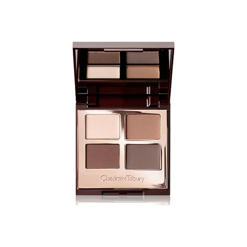 Charlotte Tilbury Тени для век CT Luxurious Color 4 Colors, Pink Brown Delicate Clear, легко растушевываются, 5.2г/6г, подарок на день рождения, THE SOPHISTICATE Intellect Queen