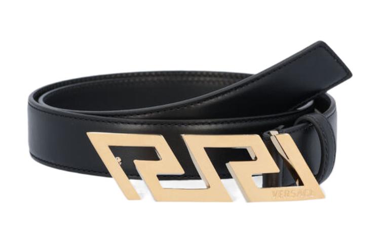 

VERSACE Греческий ремень с гравированной пряжкой, Black