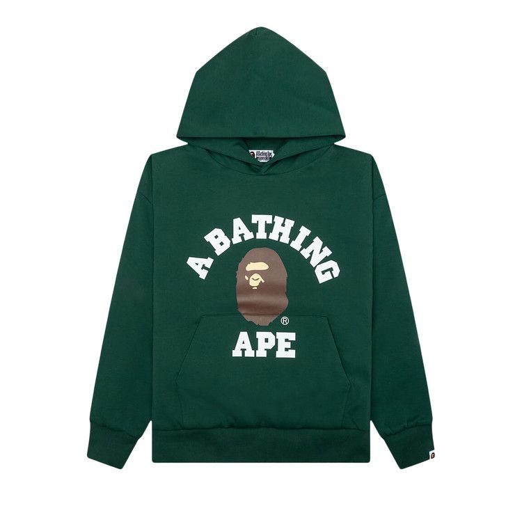 

Худи BAPE College Puffy Relaxed Fit Pullover Hoodie, Green