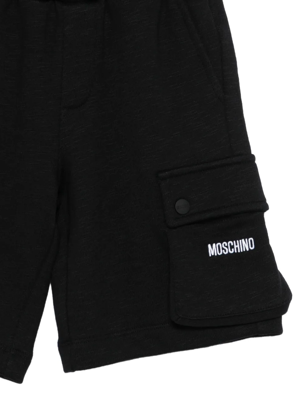 Шорты с накладными карманами Moschino Kids, черный — фото 3