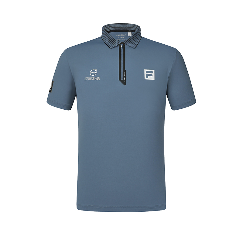 

FILA Мужские поло с воротником-стойкой, цвет "угольно-синий", умеренная посадка, прочее