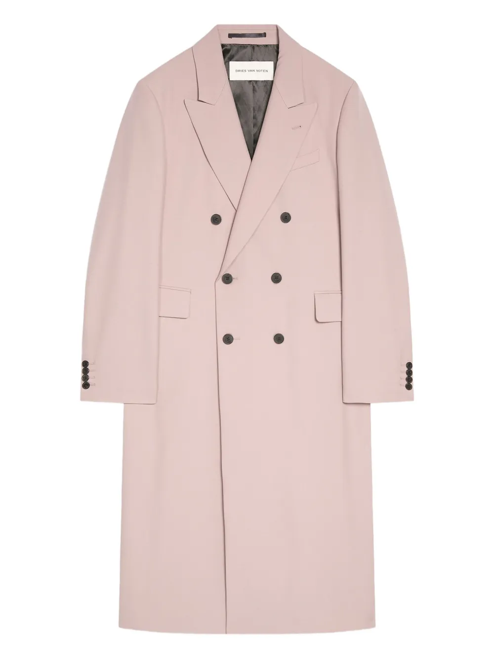 

Двубортное шерстяное пальто DRIES VAN NOTEN, розовый