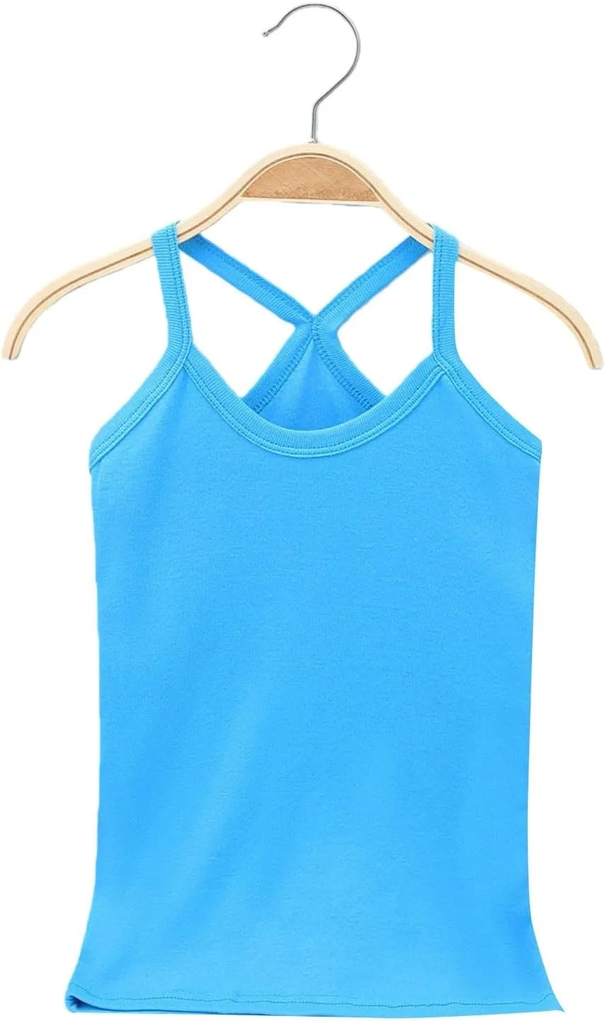 Детский топ-майка Cotton Spaghetti Straps, синий — фото 4