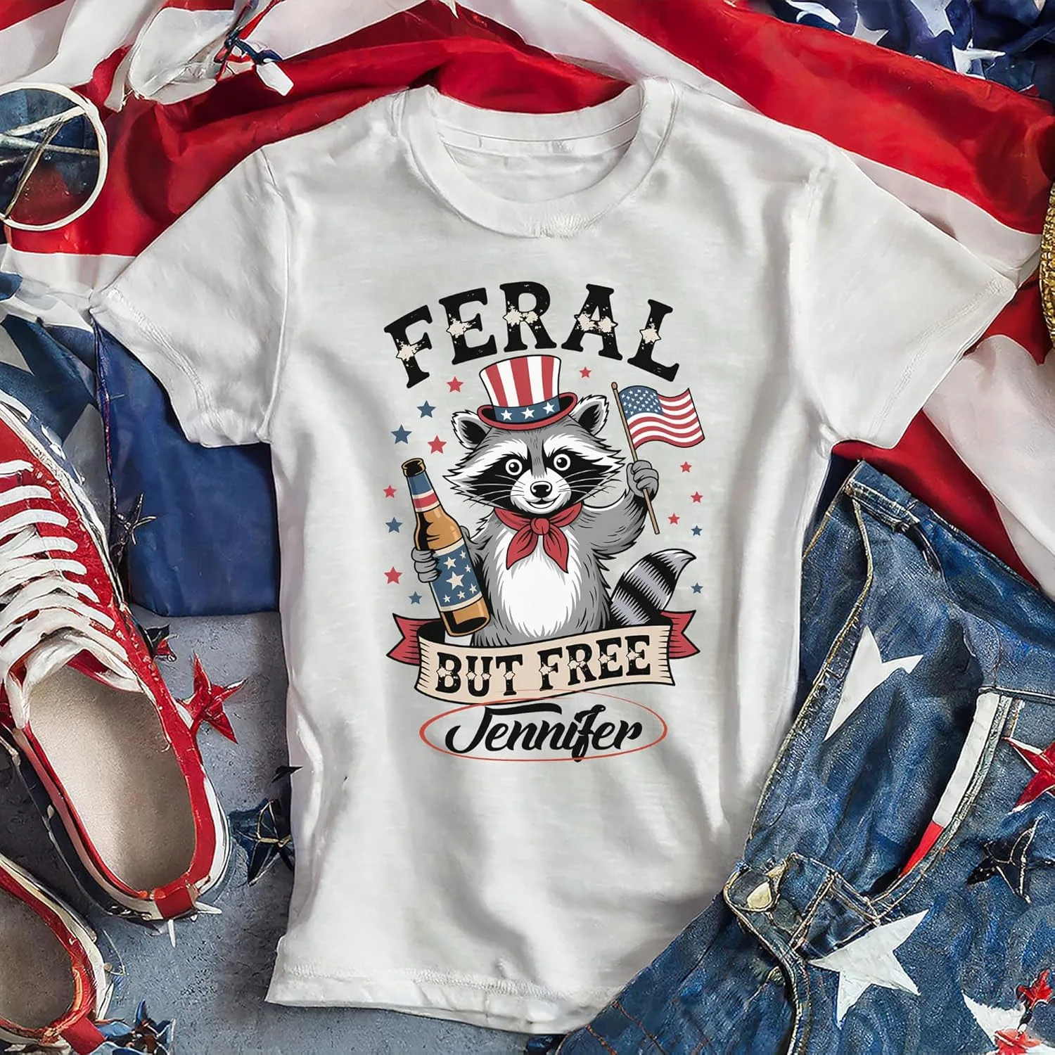 Футболка с принтом Happy 4th of July — фото 3