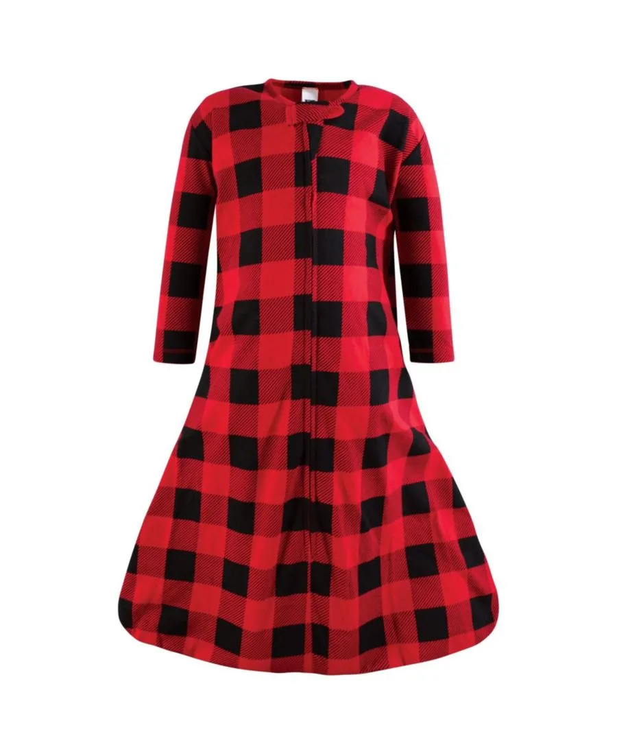 Уютный спальный мешок из хлопкового трикотажа с длинными рукавами Hudson Baby, Buffalo Plaid