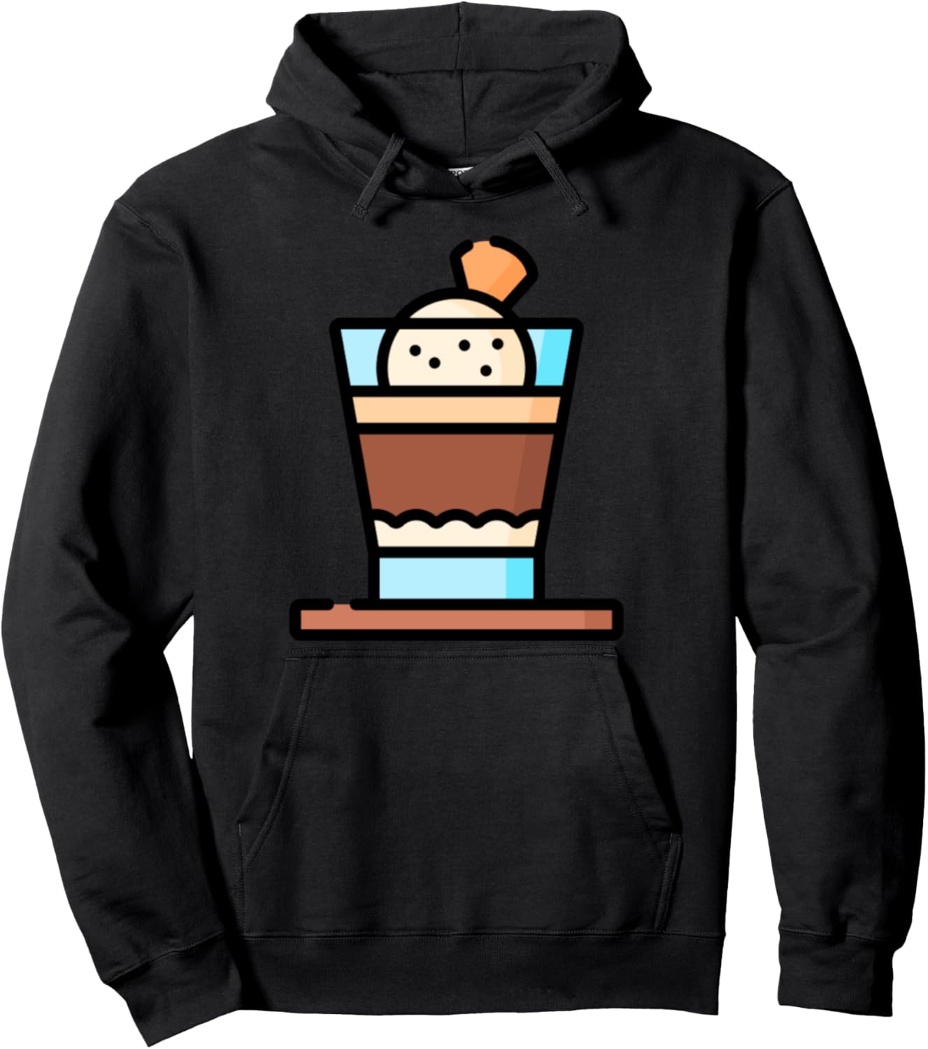 

Really Like Affogato - итальянская толстовка с капюшоном Affogato Lover Clever Witty Affogato Designs, черный