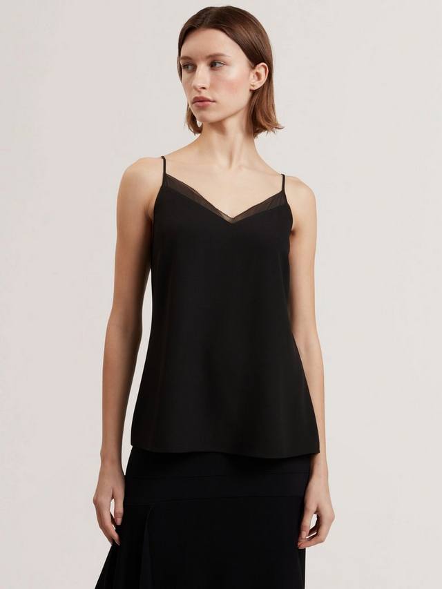 

Топ на бретелях с шифоновой вставкой из лулео Ted Baker, черный