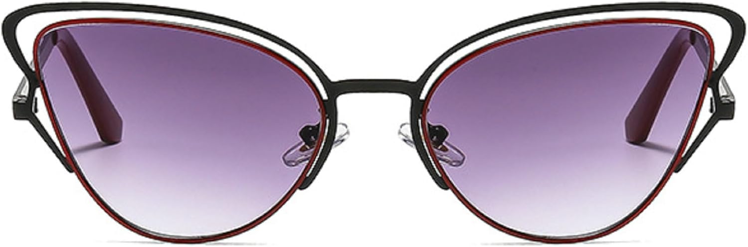 

Популярные модные женские солнцезащитные очки «кошачий глаз» 2025 года, роскошные винтажные солнцезащитные очки в металлической оправе для женщин, модные очки с градиентным переходом цвета mincl, Gray