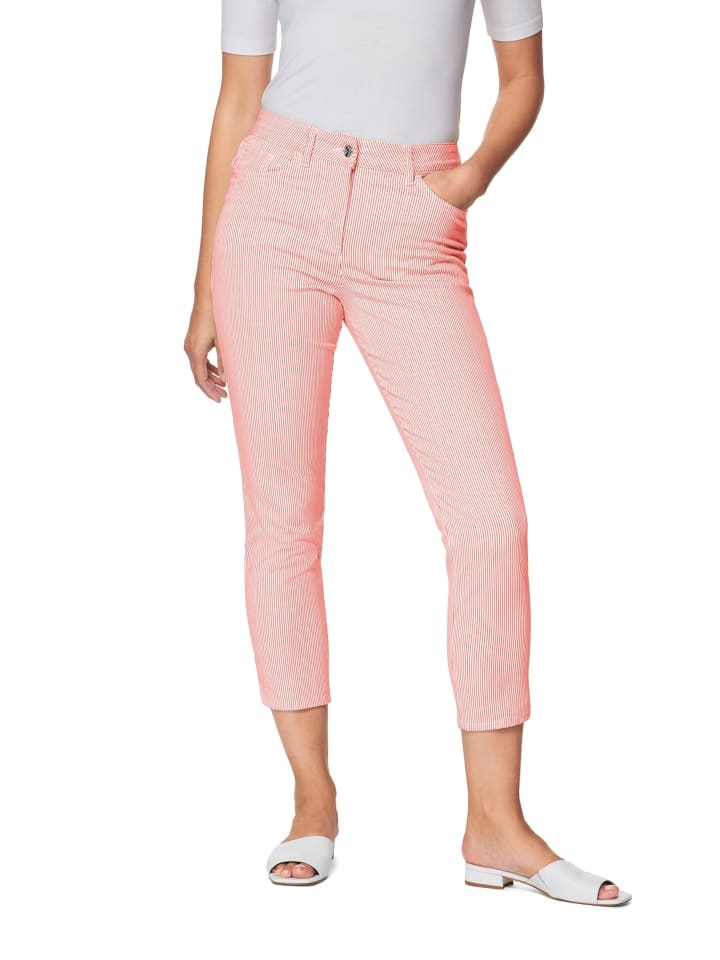 

MADELEINE Джинсы в тонкую полоску белого/красного цвета