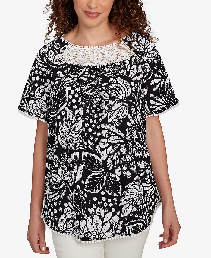 

Футболка с круглым вырезом Petite Batik Island Paisley Ruby Rd., мультиколор