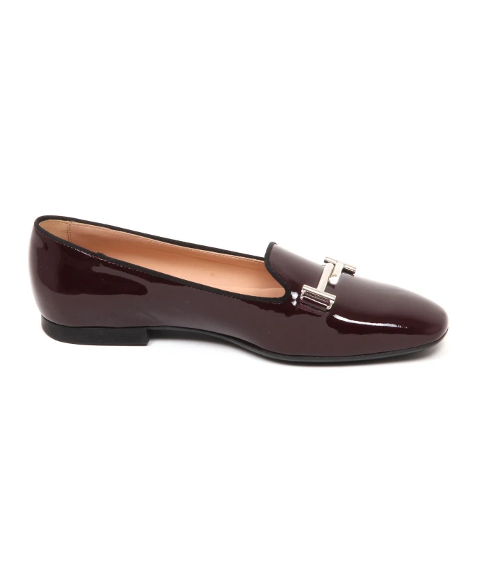 Лакированные балетки цвета бордо Tod'S, красный — фото 2