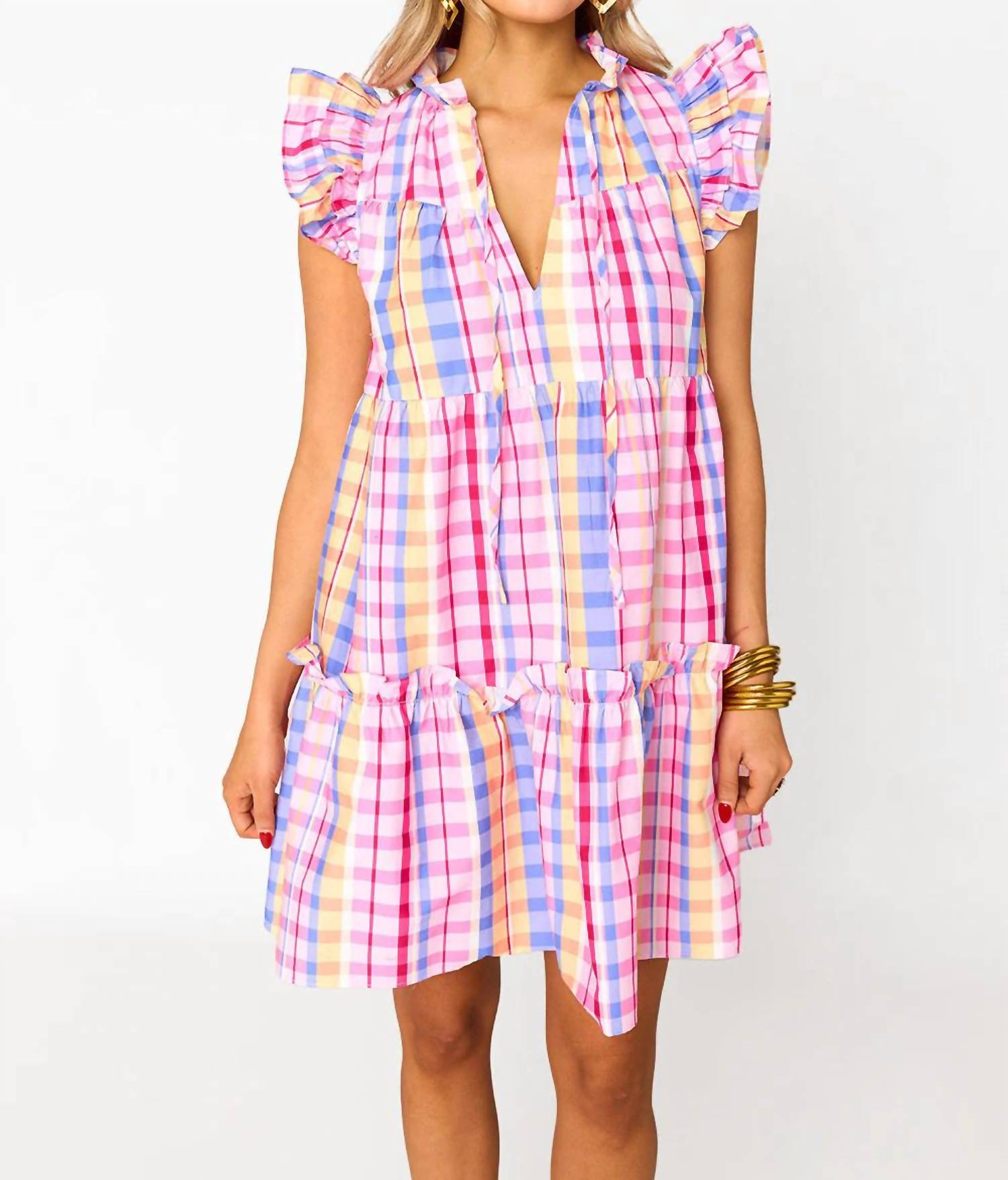 

Платье Aubrey с оборками на плечах в цвете Gelato BUDDYLOVE