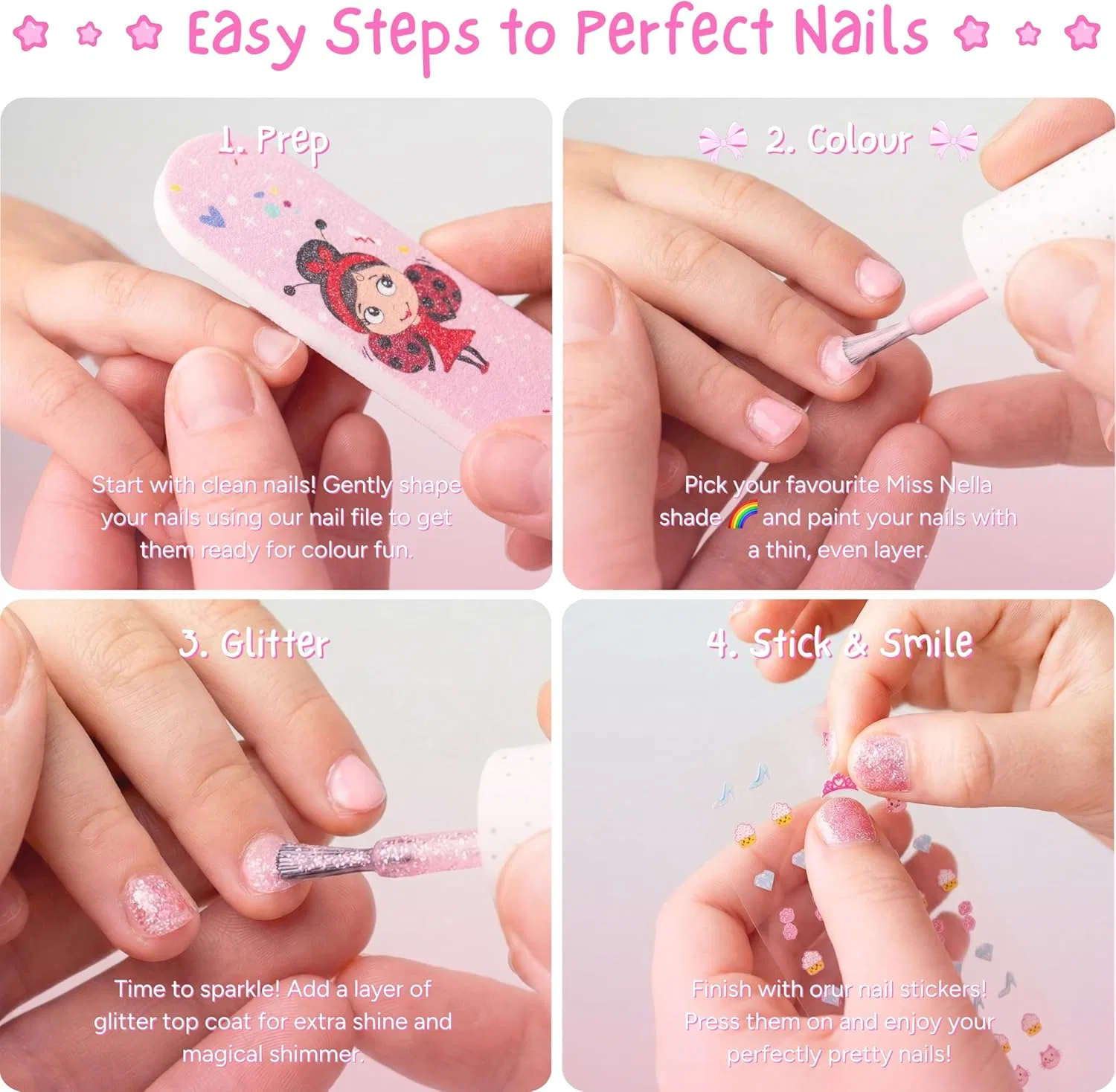 Набор детских наклеек для ногтей «MISS NELLA» Miss Nella, Nail It — фото 3