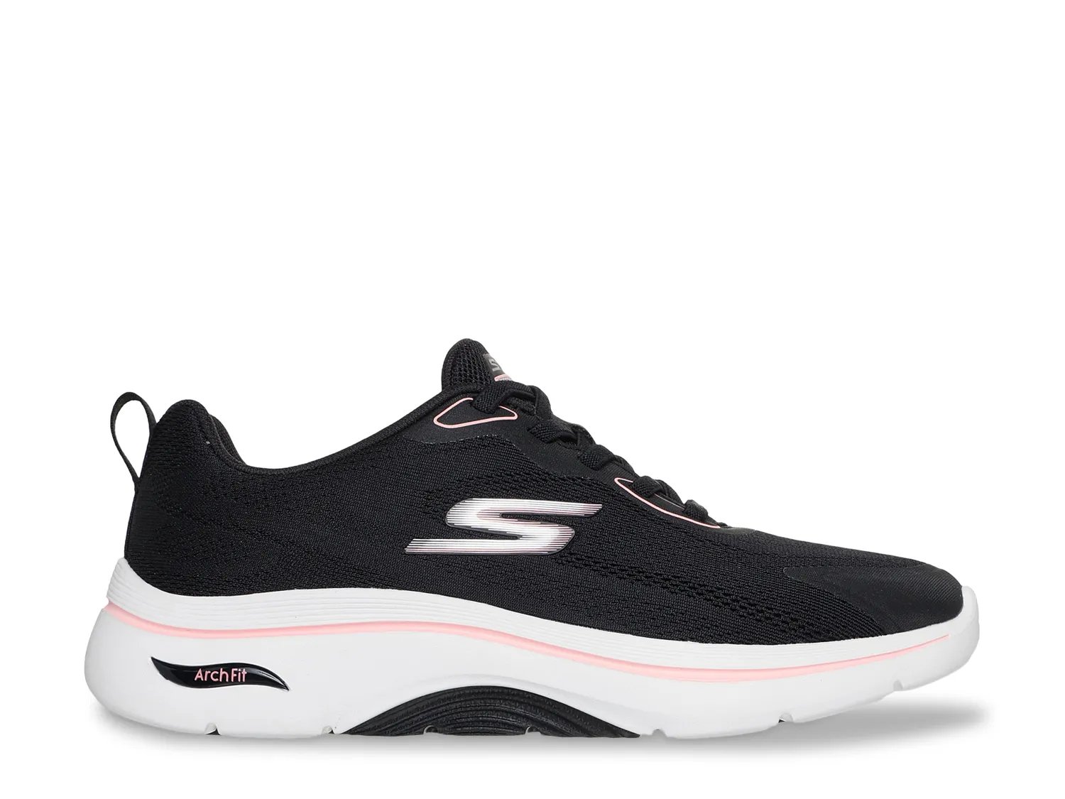 Кроссовки Skechers GO WALK Arch Fit 2.0 Cassy Sneaker - Women's, черный/розовый — фото 3