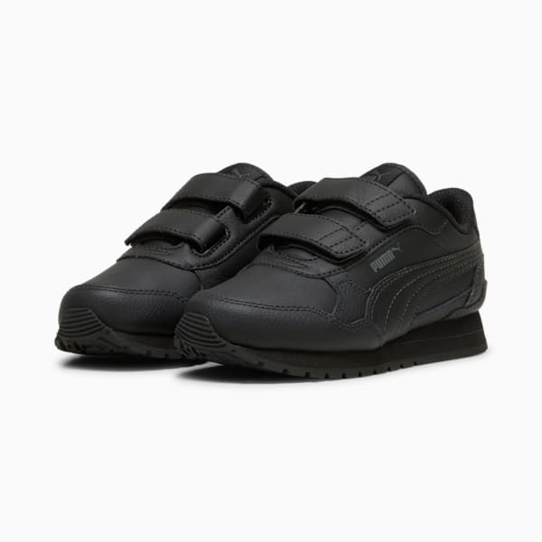 Маленькие дети не любят кроссовки St Runner V4 Leather Puma, черный — фото 2