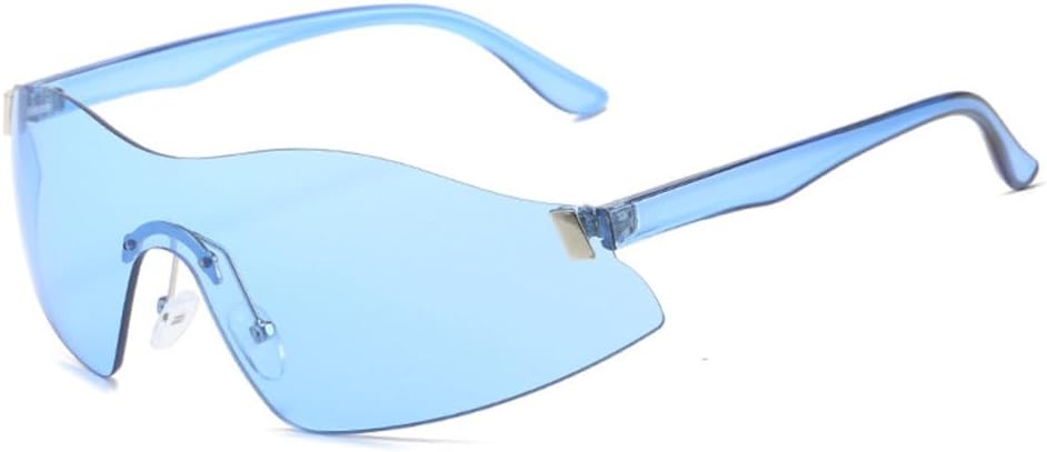 

Винтажные солнцезащитные очки MUTYNE для женщин, цельные солнцезащитные очки для мужчин, спортивные, для верховой езды, модные, с заклепками, защита от УФ-излучения UV400, Blue