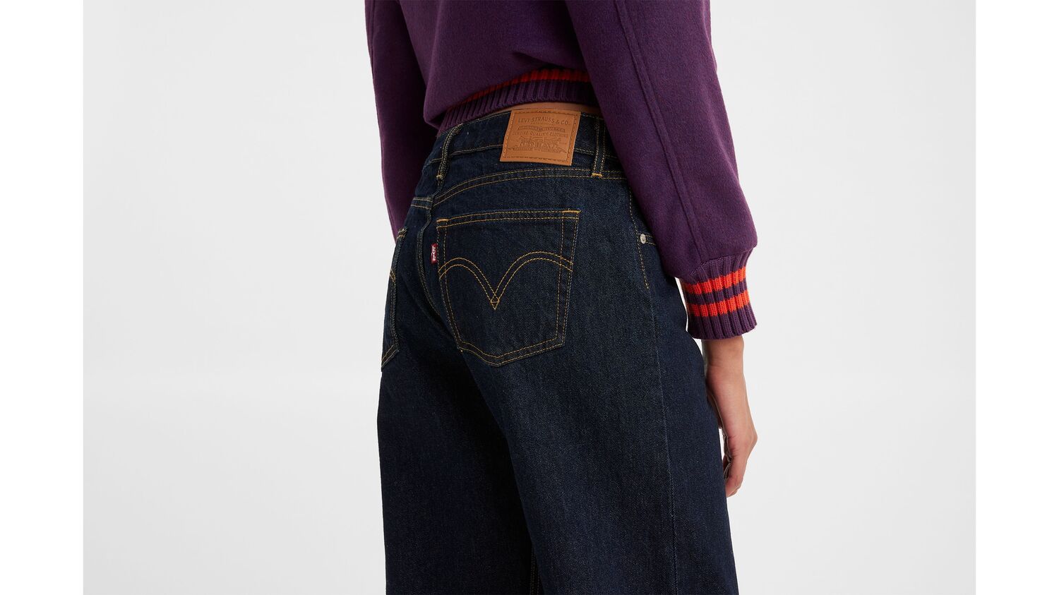 Джинсы женские низкие свободные Levi's, Dream Nice Dreams - Dark Wash — фото 2