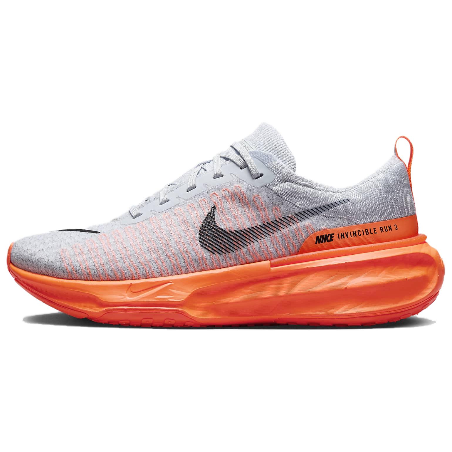 

Nike ZoomX Invincible Run 3 Pure Platinum Cool Grey, серый с оранжевым