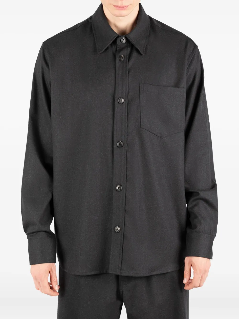 

Шерстяная рубашка с карманом Chianti Société Anonyme, серый