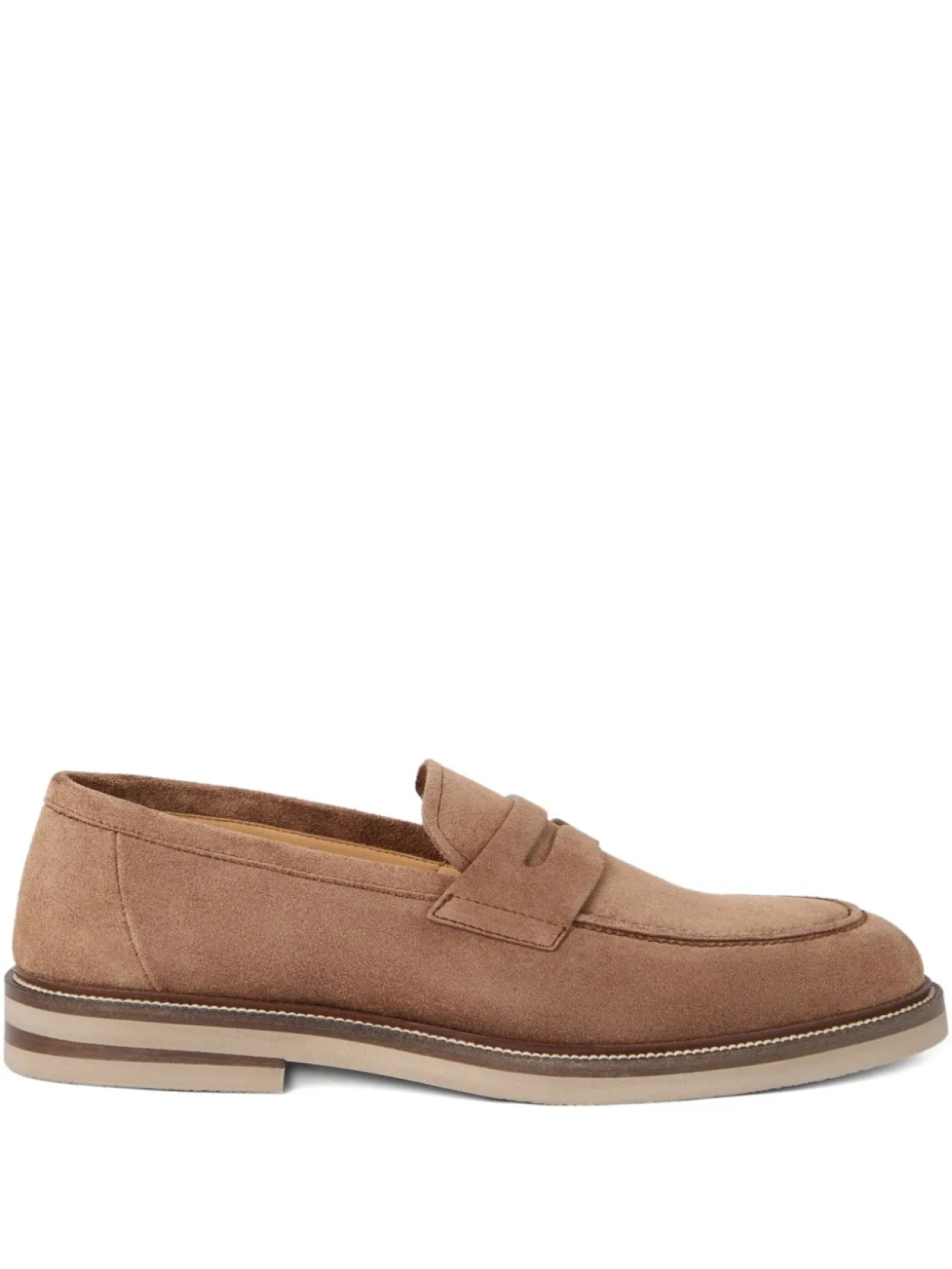 

Brunello Cucinelli замшевые лоферы, коричневый