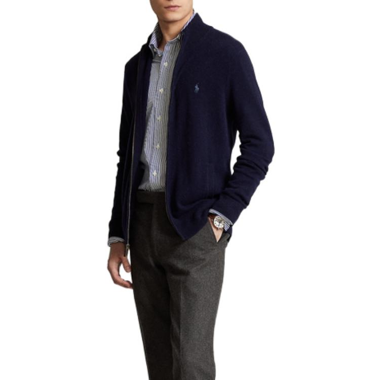 Футболка поло FW22 мужская тёмно-синяя Polo Ralph Lauren — фото 4