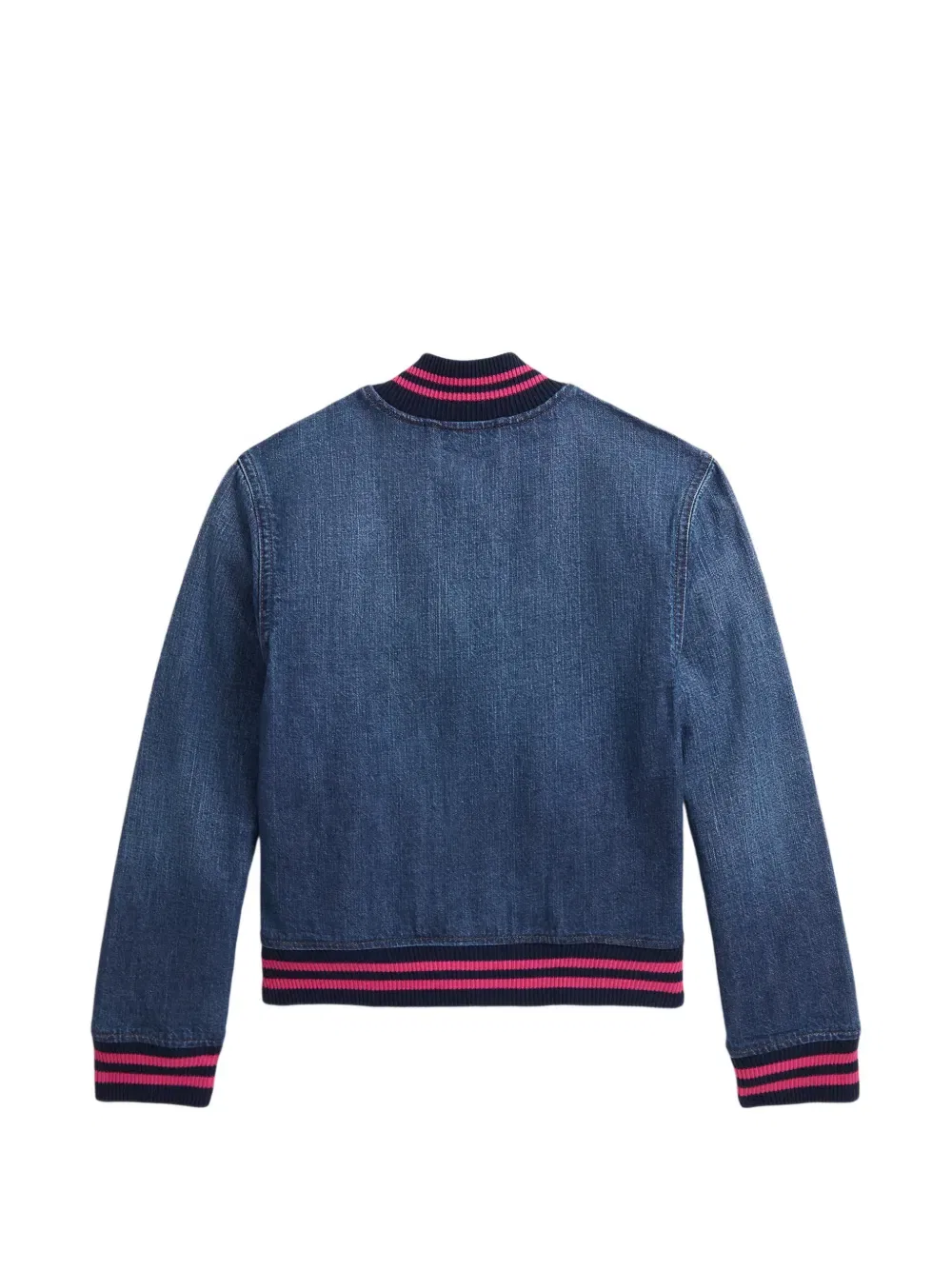 Ребристая джинсовая куртка Polo Ralph Lauren Kids, синий — фото 2