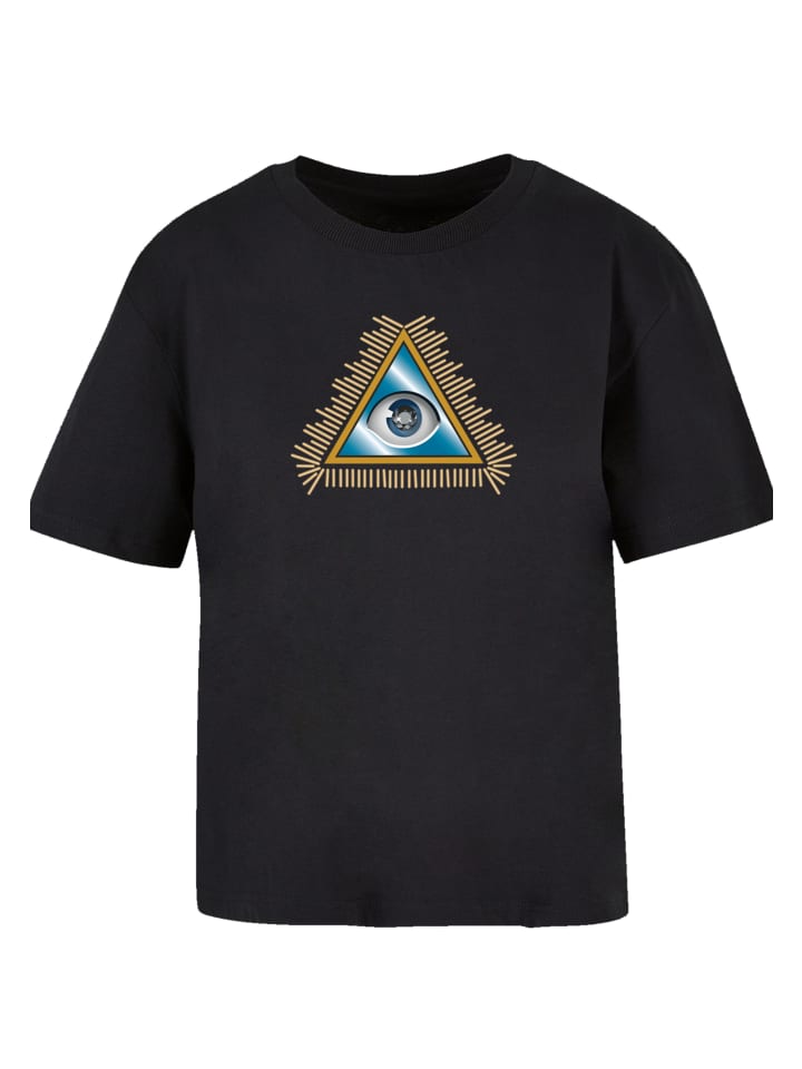 

Футболка emoji couture Ladies Everyday Tee Pyramid eye and golden beads, черный