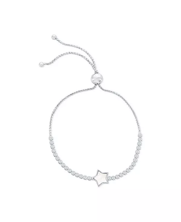 

Стерлинговое серебро, центральная часть – звезда, регулируемый браслет-боло с фианитами Caribbean Treasures, silver