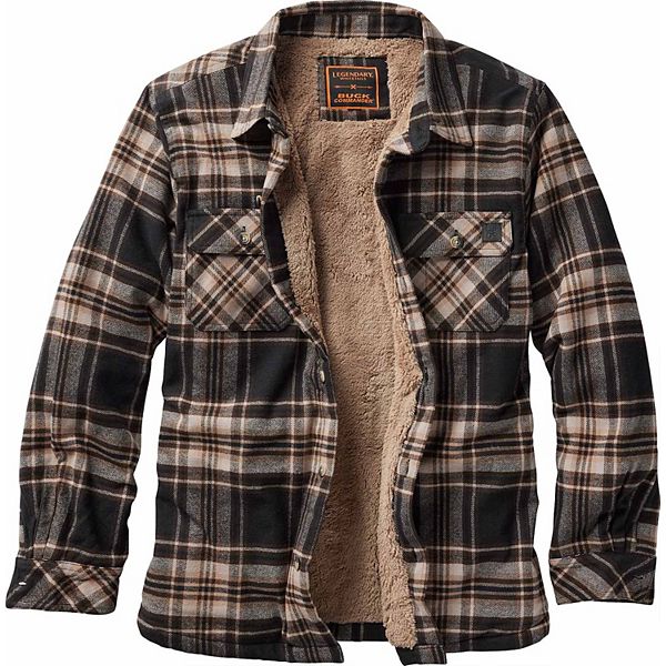

Мужская рубашка-куртка buck commander deerfield flannel с подкладкой berber Legendary Whitetails, Ponderosa Plaid