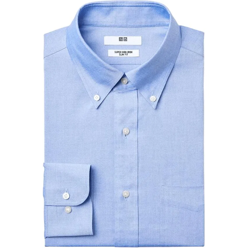 Рубашка UNIQLO SS26 Lake Blue мужская