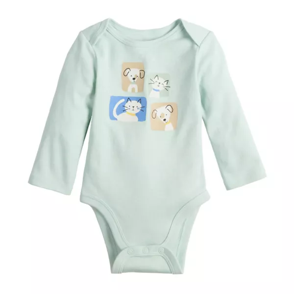 

Детский комбинезон с присборенными плечами Jumping Beans, цвет sage furry friends