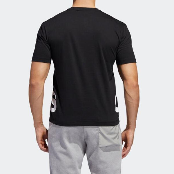 Футболка large logo printing short sleeve black Adidas, черный — фото 4