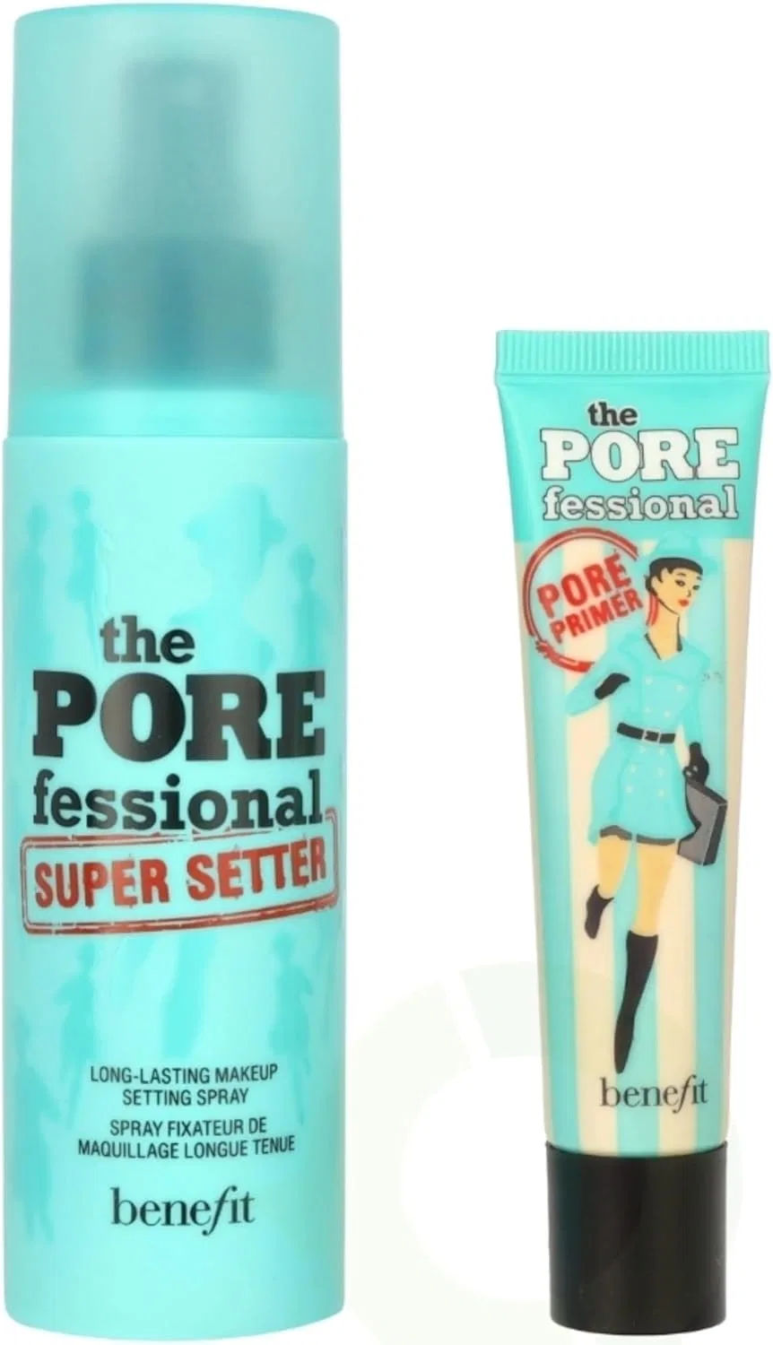 Набор для ухода за кожей Benefit Prime & Set Pore Pack, 2 предмета, 0.8 унции праймер + 4 унции фиксатор