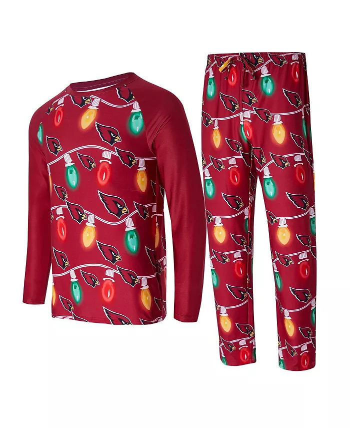 

Мужской комплект из 2 предметов Cardinal Arizona Cardinals Garland вязаный реглан с длинным рукавом топ и брюки Concepts Sport