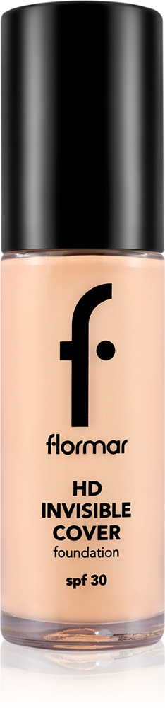 

Тональная основа HD Invisible Cover Foundation с легкой текстурой, осветляющая тональная основа SPF 30 Flormar, atspalvis 040 light ivory 30 мл