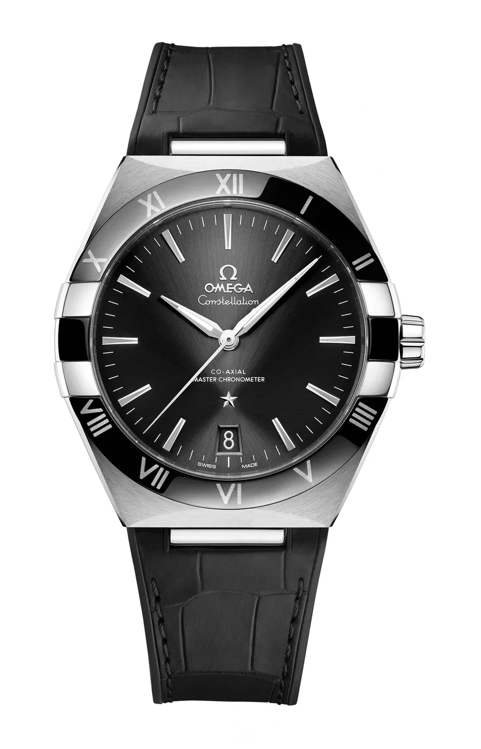 OG OMEGA CONSTELLATION ACC/VIT АВТО 41 ММ ЧЕРНЫЙ ЦИФЕРБЛАТ - 131.33.41.21.01.001, синий