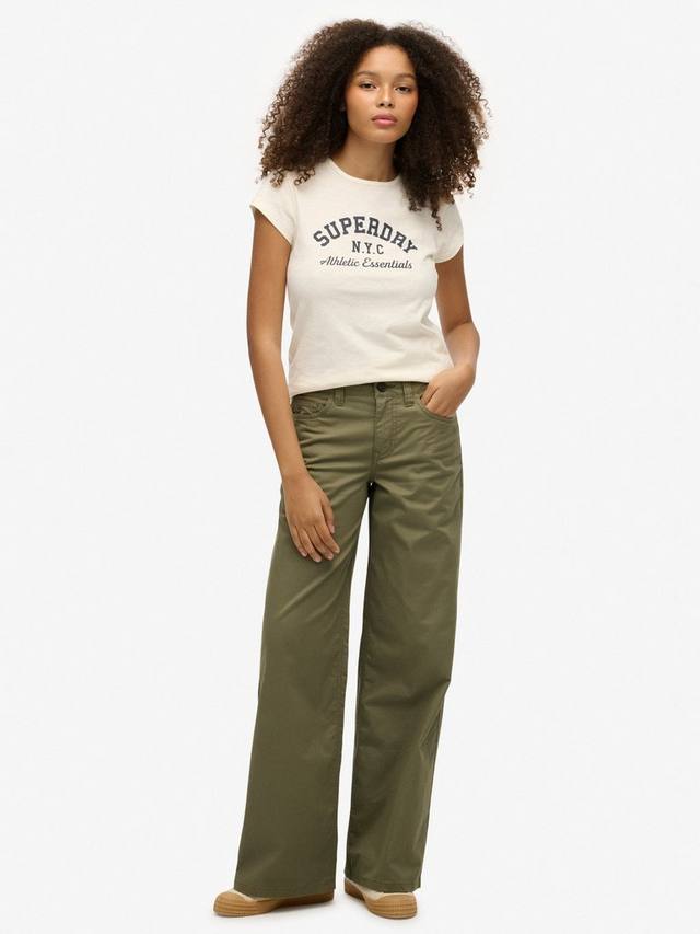 

Брюки чинос Mid Rise Baggy Superdry, Dusty Olive Green
