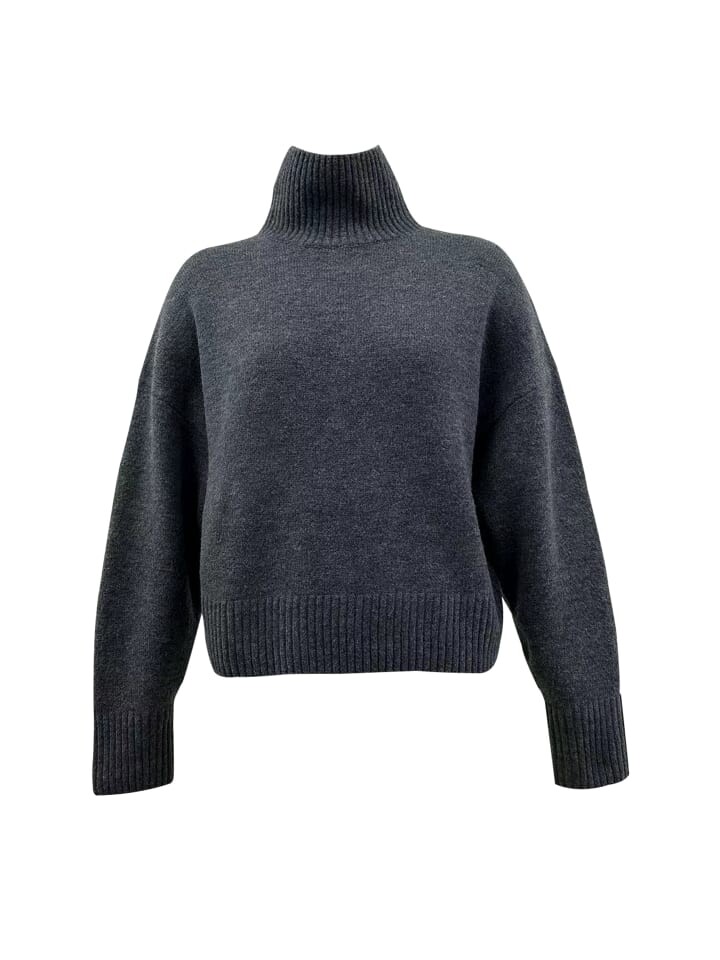 

Пуловер GINI LONDON Stricktop Gini Roll, серый