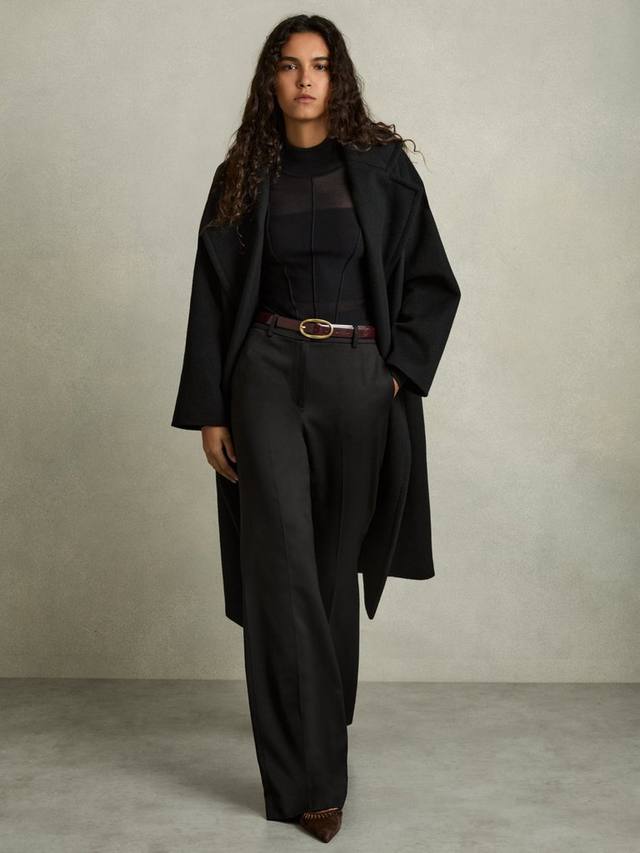 

Широкие брюки милли Reiss, черный