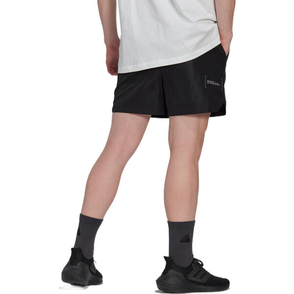 Шорты men's solid color casual logo straight sports shorts black Adidas, мультиколор — фото 3