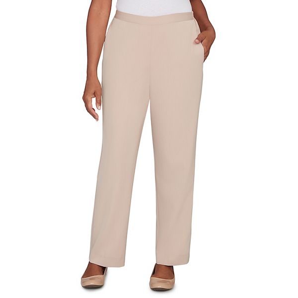 

Брюки twill со средними боковыми карманами Alfred Dunner, Tan Heather
