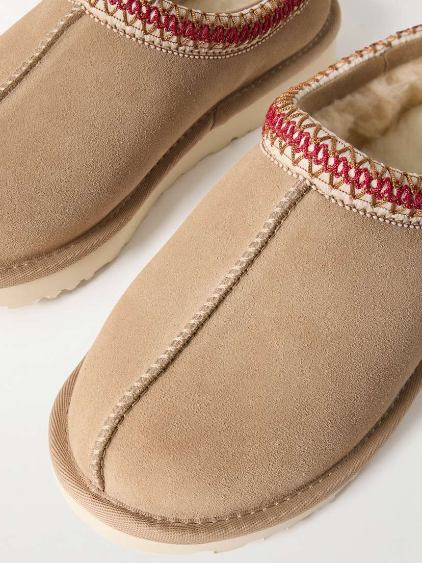Тапочки Tasman из шерстяной смеси с флисовой подкладкой и вышивкой Ugg, желтый — фото 4
